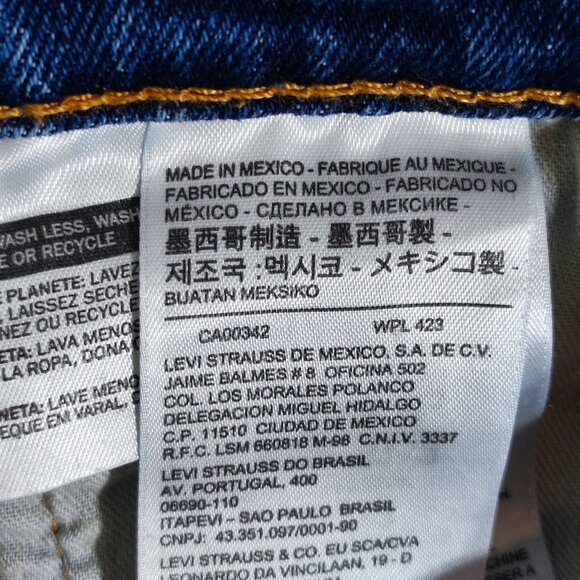 Levi's 514 jeans straight leg men's size W34/L30 medium washed denim blue colour - Picture 7 of 14